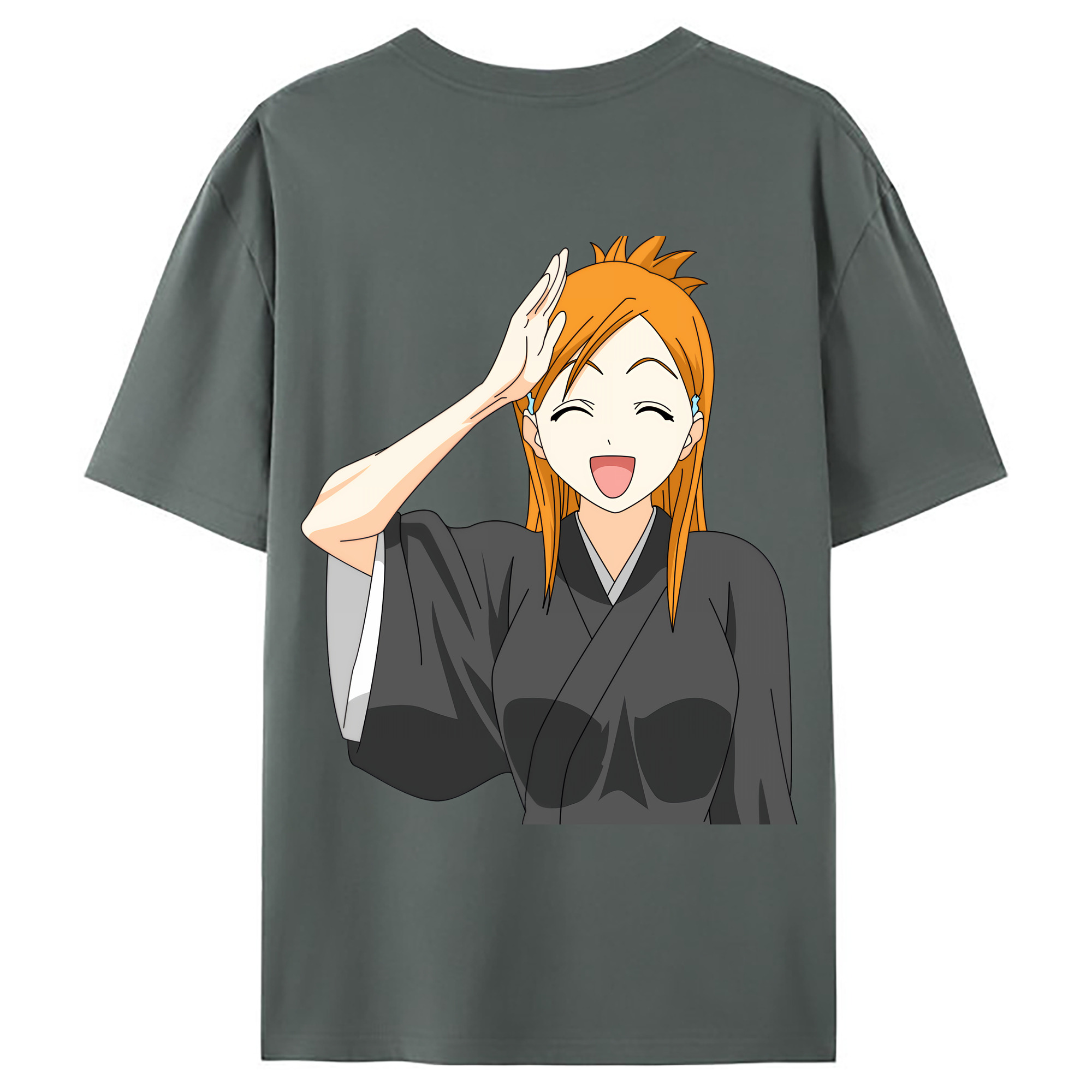 （画像用） ブリーチ 井上織姫（いのうえおりひめ） BLEACH Inoue Orihime 綿100％ メンズ半袖Tシャツ（バックプリント） 通気性